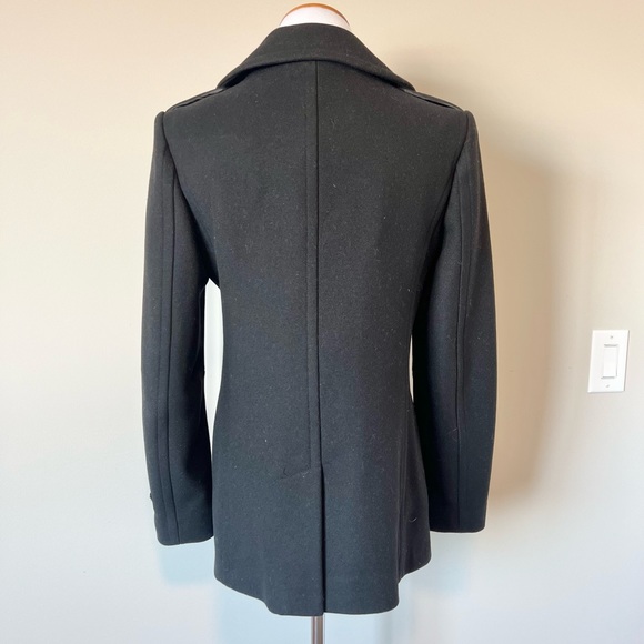 BABATON Black Wool & Cashmere Car Coat Jacket Size Medium - Picture 4 of 7